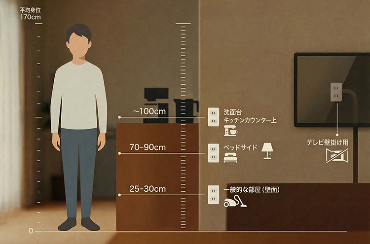 2.コンセントの種類と高さ──まず基本を押さえる