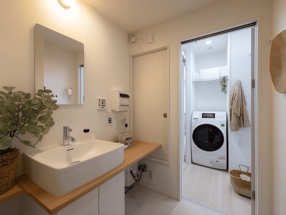 洗面所と脱衣所を分けた間取り例