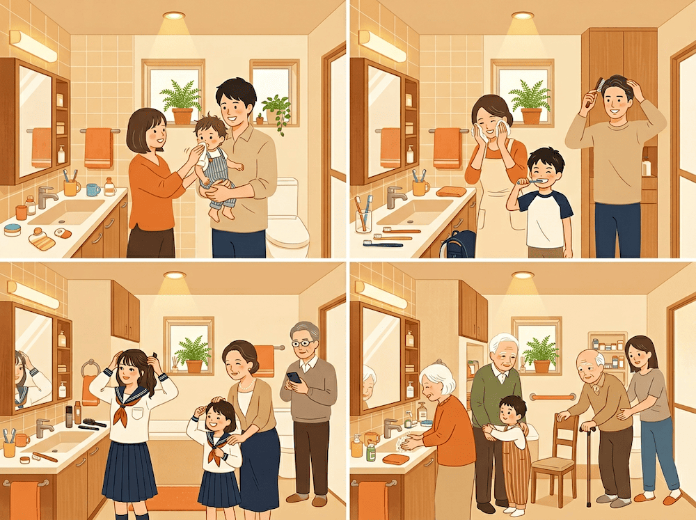 家族の10年の変化のイメージ